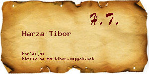 Harza Tibor névjegykártya